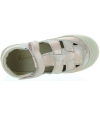 Leather rose metallic sandals for girls