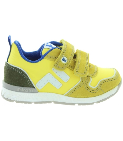 Boys yellow leather sneakers from Europe 