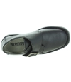 Black leather dress shoes for a boy