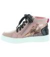 Rose color leather high top sneakers for girls Rose color leather high top sneakers for girls