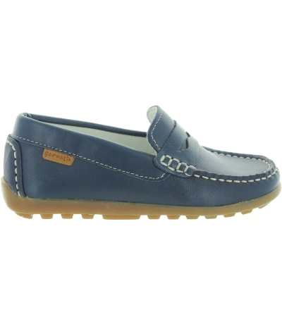 Navy leather comfort boys Spanish loafers Navy leather comfort boys Spanish loafers