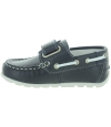 Dressy blue leather loafers for a boy from Spain