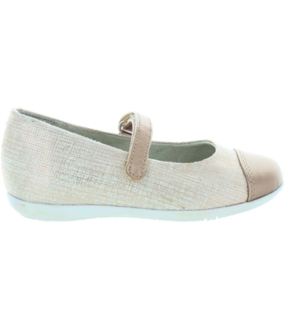 Unique shoes for a girl in stylish metallic leather