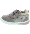 Flexible purple leather sneakers for toddler girls 