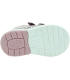 Flexible purple leather sneakers for toddler girls 