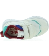 Velcro closure child sneakers leather and mash material mix