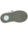 Blue child sneakers made with leather and good support