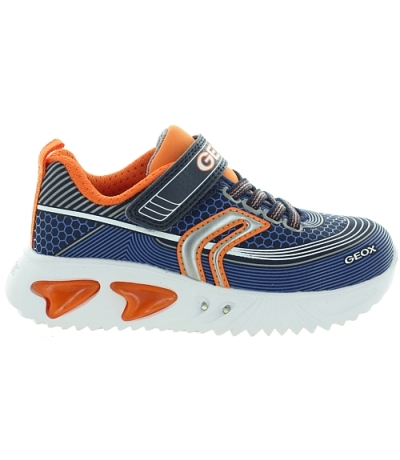 Sturdy blue leather sneakers for boys Sturdy blue leather sneakers for boys
