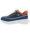 Sturdy blue leather sneakers for boys Sturdy blue leather sneakers for boys