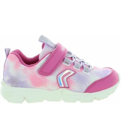 Purple leather/mash material sneakers for girls