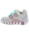 Lavender orthopedic leather sneakers with support 