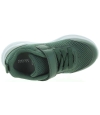 Green mash and leather ankle sneakers for boys