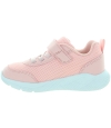 Pink girls sneakers with none marking soles