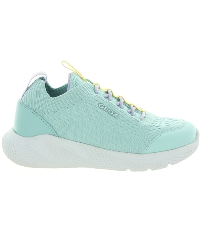 Turquoise leather sneakers for girls with ankle support Turquoise leather sneakers for girls with ankle support