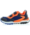Flat foot best boys sneakers in ornage and blue leather