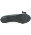 European adult gray fashion leather flats wide feet 