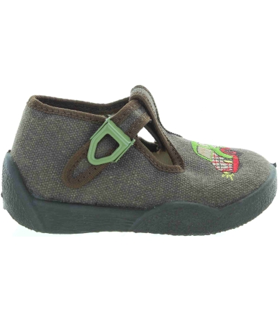 Brown house shoes for knocked knees in boys