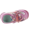 Pink leather baby sneakers for learning to stand and walk