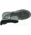 Pronation high top black leather snow boots for girls