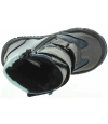 Snow boots for a toddler in blue leather that are cold proof
