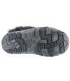 Black leather furry fashion snow boots girls 