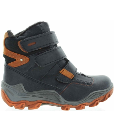 Leather snow boots for boys with pronation