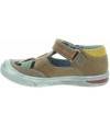 Ankle high closed toe boys brown leather sandals