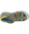 Ankle high closed toe boys brown leather sandals