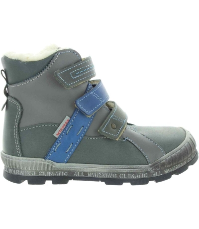 Alleviated ankles pronation winter boots for boys in gray leather 
