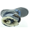 Gray waterproof snow boots for boys that are weightless