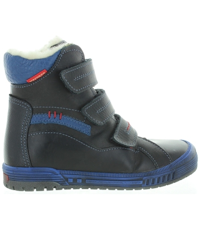 Natural leather black snow boots with support Natural leather black snow boots with support