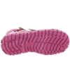 Pink lamb leather girls snow boots with thick wool