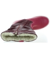 Snow boots for a girl in pink lamb leather