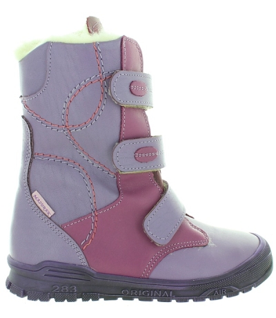 Foot shape purple boots for children Foot shape purple boots for children