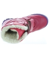 Red leather tall snow boots for girls