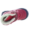 Red European waterproof snow boots for a child 