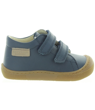 Navy leather wide width toddler boots