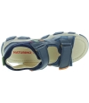 European profiled sandals for boys in blue leather 