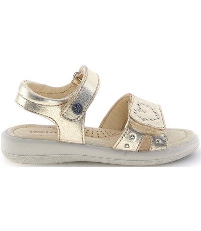 Girls leather gold sandals with good arch support 