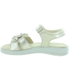 Teen girl leather gold sandals 