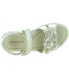 Teen girl leather gold sandals 