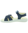Blue leather dress sandals for teens