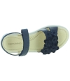Blue leather dress sandals for teens