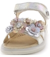 Sandals for kids made with natural silver leather