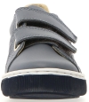 Gray leather school shoes for boys