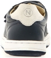Boy navy leather sneakers for wide feet 