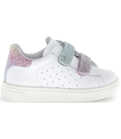 Naturino white leather sneakers for girls