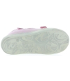 Sandals for a girl in a pink leather with ankle support 
