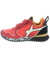 Red sneakers with arches for a child 