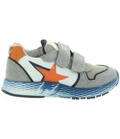 Gray sneakers for boy with antisweat soles